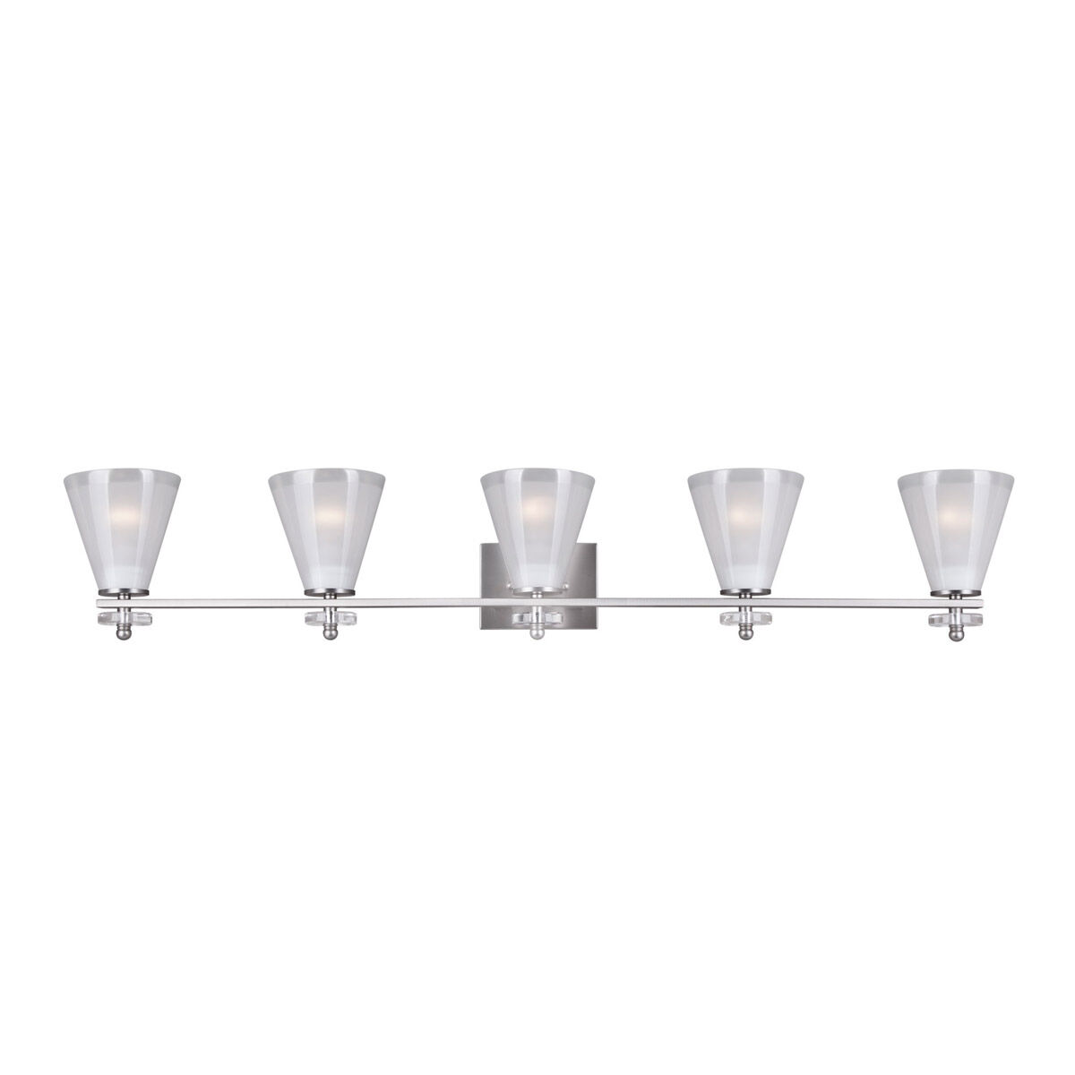Signature 5 Light 46 inch Brushed Nickel Vanity Light Wall Light