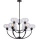Cameron 9 Light 35 inch Black Chandelier Ceiling Light
