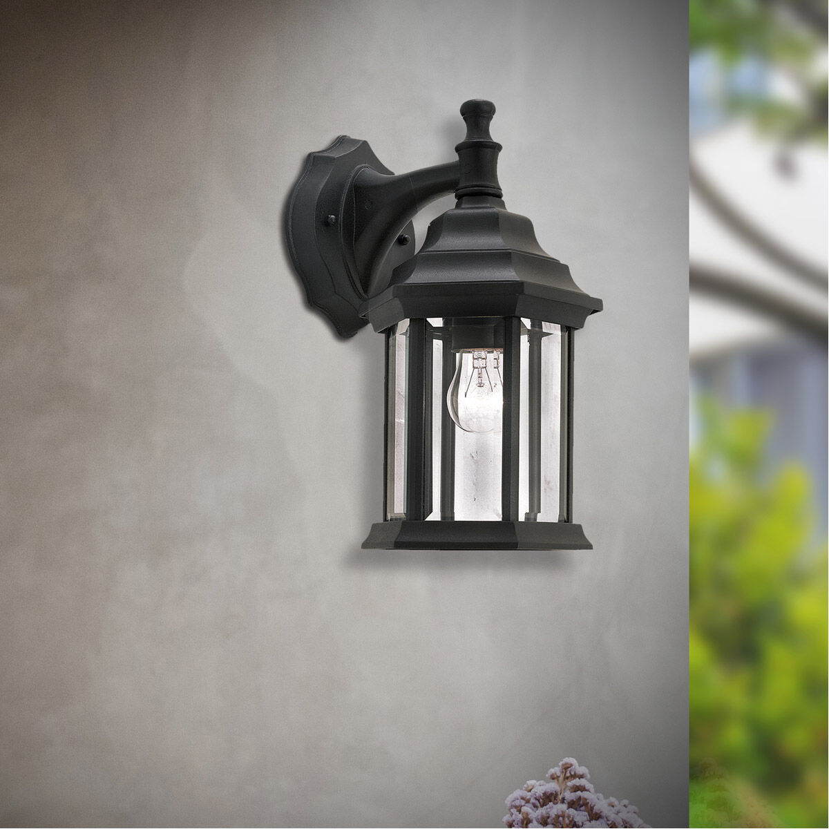 Signature 1 Light 12 inch Black Outdoor Wall Light