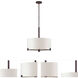Signature 3 Light 18 inch Antique Bronze Drum Pendant Ceiling Light