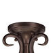 Signature 3 Light 16 inch Antique Bronze Semi Flush Mount Ceiling Light