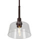 Acopa 1 Light 9 inch Antique Bronze Mini Pendant Ceiling Light