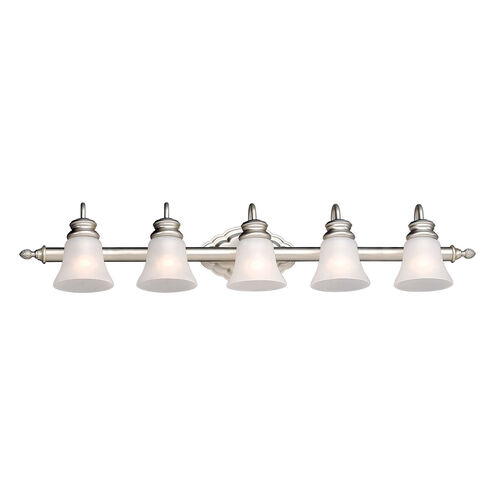 Signature 5 Light 40 inch Brushed Nickel Vanity Light Wall Light