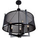 Foley 5 Light 20 inch Black Mesh Drum Shade Pendant Ceiling Light
