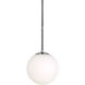 Selene 1 Light 8 inch Brushed Nickel Mini Pendant Ceiling Light