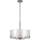 Shaw 3 Light 18 inch Brushed Nickel Drum Pendant Ceiling Light