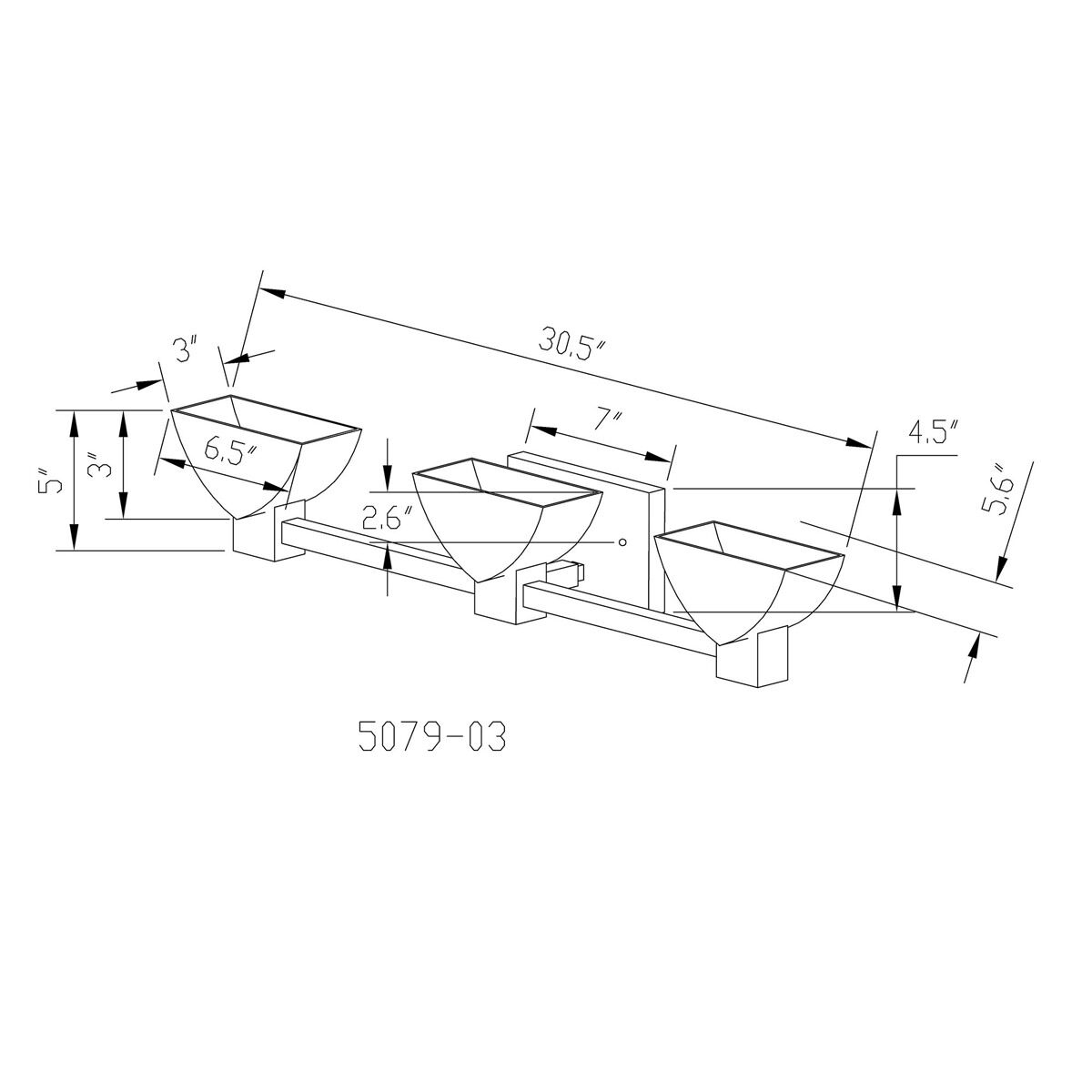 Signature 3 Light 30.5 inch Brushed Nickel Vanity Light Wall Light