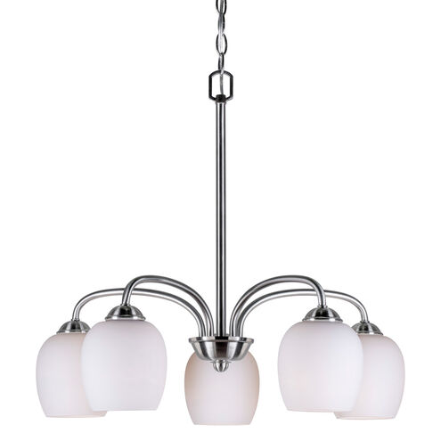 Signature 5 Light 23 inch Brushed Nickel Chandelier Ceiling Light