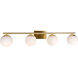 Farrell 4 Light 42 inch Soft Gold Vanity Light Wall Light