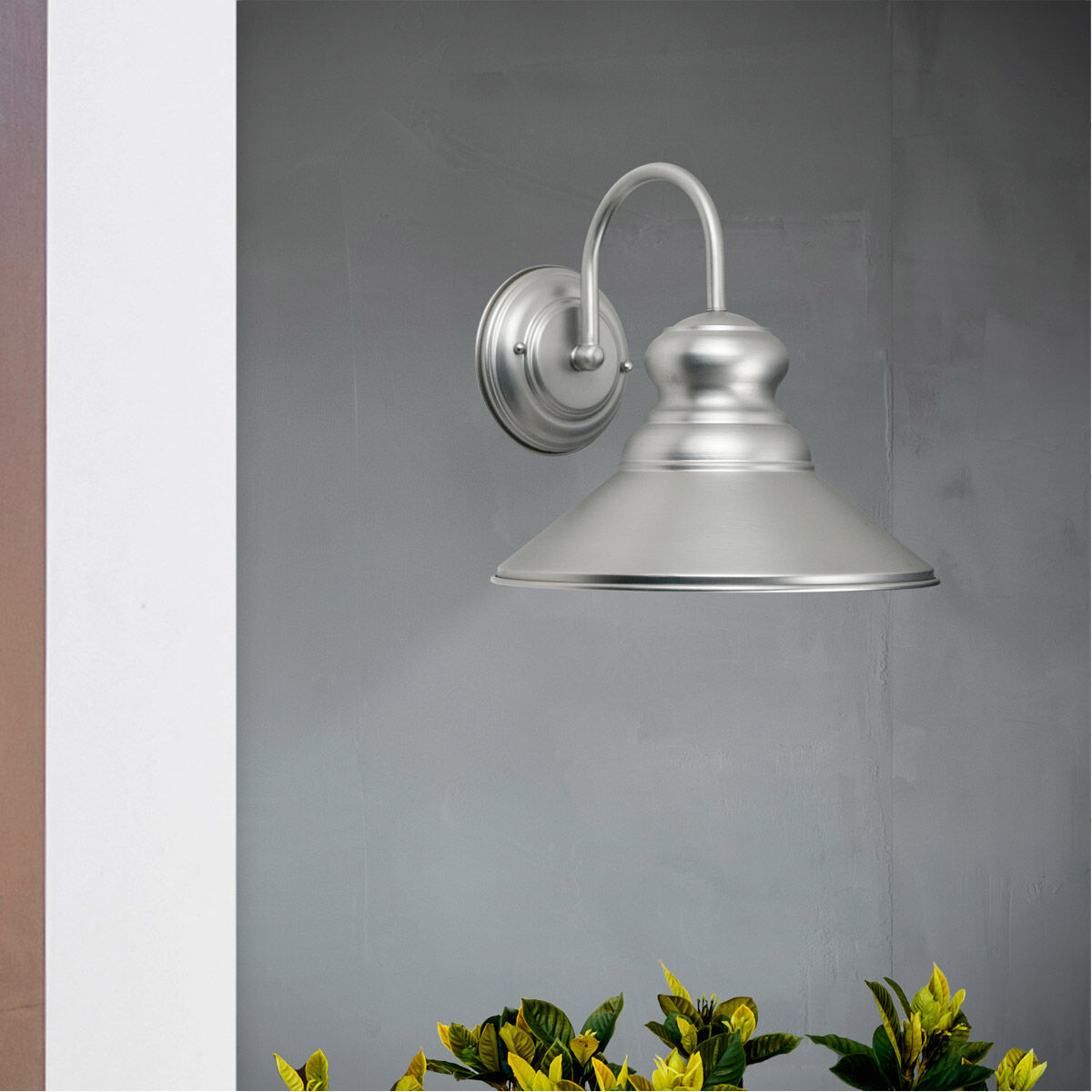 Signature 1 Light 11 inch Brushed Nickel Outdoor Wall Light