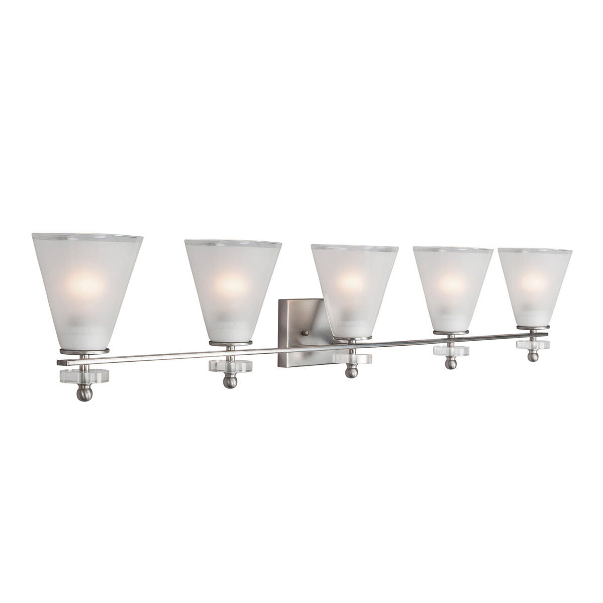 Signature 5 Light 46 inch Brushed Nickel Vanity Light Wall Light