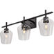 Chalice 3 Light 28 inch Black Vanity Light Wall Light