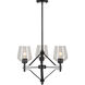 Chalice 3 Light 22 inch Black Chandelier Ceiling Light