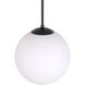 Selene 1 Light 12 inch Black Pendant Ceiling Light