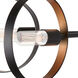 Monocle 5 Light 35 inch Black and Gold Chandelier Ceiling Light