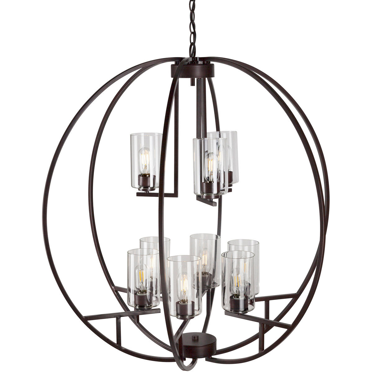 Orbit 9 Light 36 inch Antique Bronze Chandelier Ceiling Light