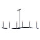 Signature 6 Light 41.5 inch Brushed Nickel Island Pendant Ceiling Light