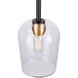 Palmer 1 Light 7 inch Black and Soft Gold Mini Pendant Ceiling Light