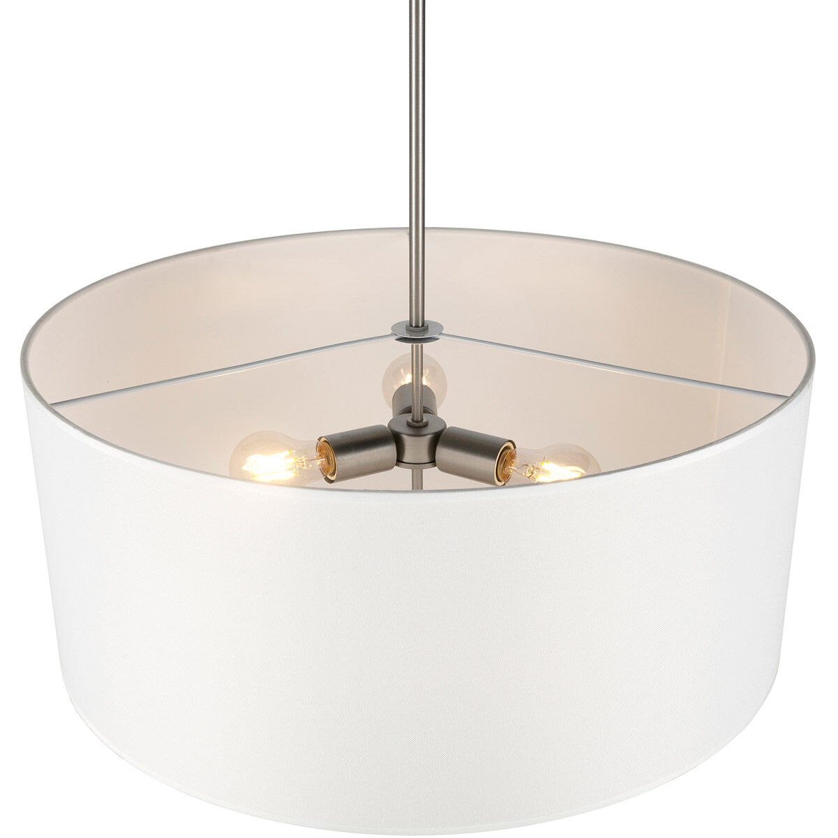 Betty 3 Light 24 inch Brushed Nickel Drum Pendant Ceiling Light