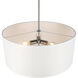 Betty 3 Light 24 inch Brushed Nickel Drum Pendant Ceiling Light