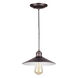 Signature 1 Light 10 inch Antique Bronze Mini Pendant Ceiling Light