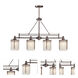 Signature 4 Light 36 inch Antique Bronze Island Pendant Ceiling Light