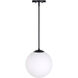 Selene 1 Light 12 inch Black Pendant Ceiling Light