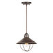 Signature 1 Light 10.5 inch Antique Bronze Mini Pendant Ceiling Light