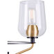 Palmer 3 Light 17 inch Black and Soft Gold Chandelier Ceiling Light