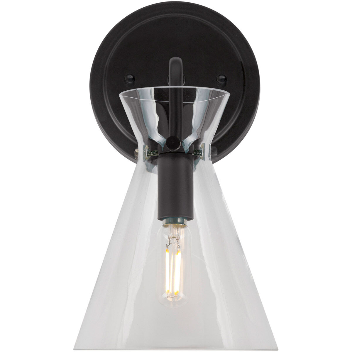 Beaker 1 Light 6 inch Black Wall Sconce Wall Light