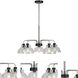 Della 5 Light 26 inch Black and Brushed Nickel Chandelier Ceiling Light