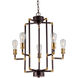 Piper 5 Light 24 inch Black and Antique Brass Foyer Pendant Ceiling Light