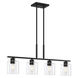 Fiona 4 Light 35 inch Black Island Pendant Ceiling Light