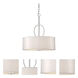 Signature 4 Light 19.5 inch Brushed Nickel Drum Pendant Ceiling Light