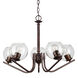 Signature 5 Light 19.25 inch Antique Bronze Chandelier Ceiling Light