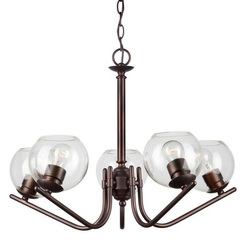 Signature 5 Light 19.25 inch Antique Bronze Chandelier Ceiling Light