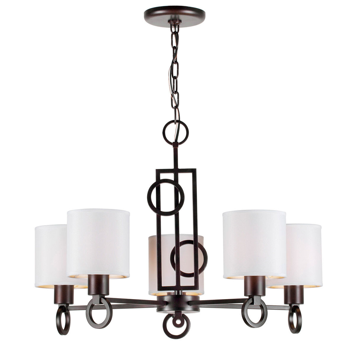 Signature 5 Light 23.25 inch Antique Bronze Chandelier Ceiling Light