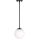 Selene 1 Light 8 inch Black Pendant Ceiling Light in Antique Pewter