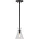 Beaker 1 Light 6 inch Black Pendant Ceiling Light