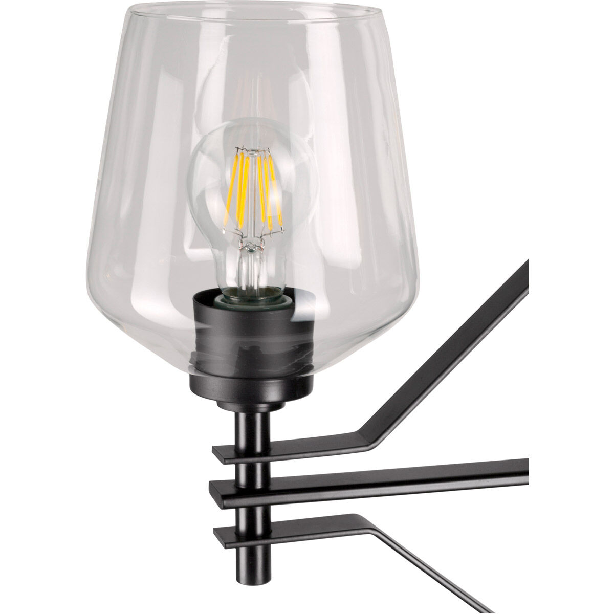 Chalice 3 Light 22 inch Black Chandelier Ceiling Light