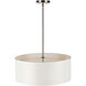 Betty 3 Light 20 inch Brushed Nickel Drum Pendant Ceiling Light