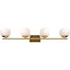 Farrell 4 Light 42 inch Soft Gold Vanity Light Wall Light