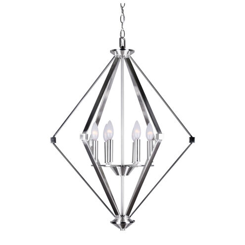 Signature 6 Light 23.75 inch Brushed Nickel Foyer Pendant Ceiling Light
