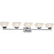 Cora 5 Light 52 inch Brushed Nickel Bath & Vanity Wall Light