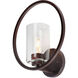 Orbit 1 Light 12 inch Antique Bronze Sconce Wall Light