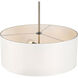 Betty 3 Light 20 inch Brushed Nickel Drum Pendant Ceiling Light