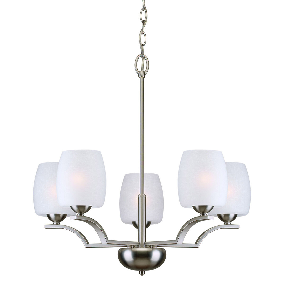 Signature 5 Light 23.75 inch Brushed Nickel Chandelier Ceiling Light