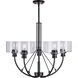 Zane 5 Light 28 inch Black Chandelier Ceiling Light