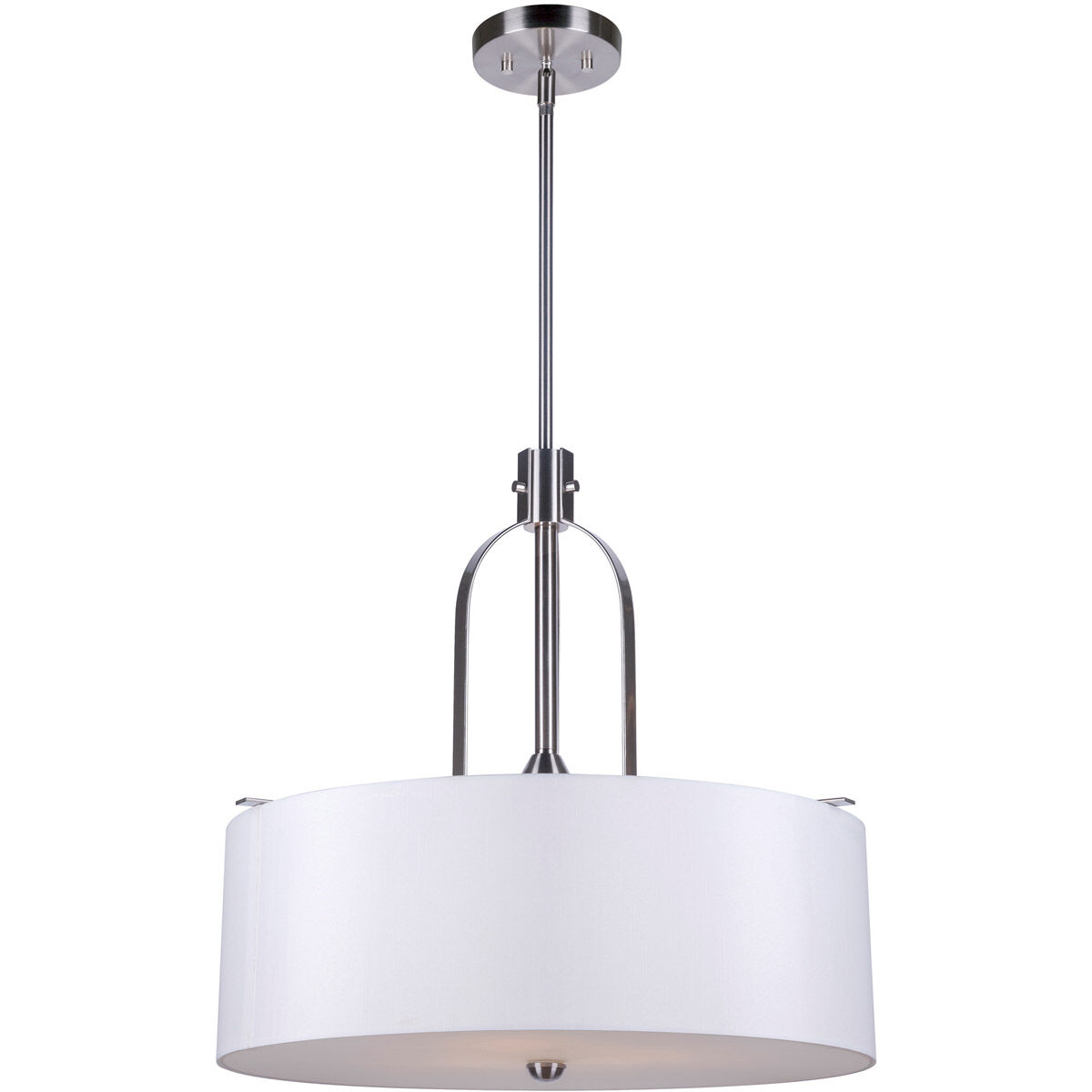 Tama 3 Light 21 inch Brushed Nickel Drum Pendant Ceiling Light