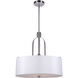 Tama 3 Light 21 inch Brushed Nickel Drum Pendant Ceiling Light